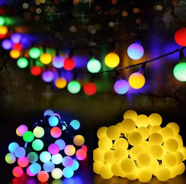 Decoration LED Fairy Light Ball Shaped Multi Color 28 Bulbs AC