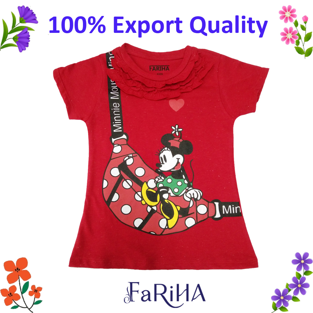 T-Shirt Half-Sleeve Baby For Girls Cotton T-Shirt 0-6 Years