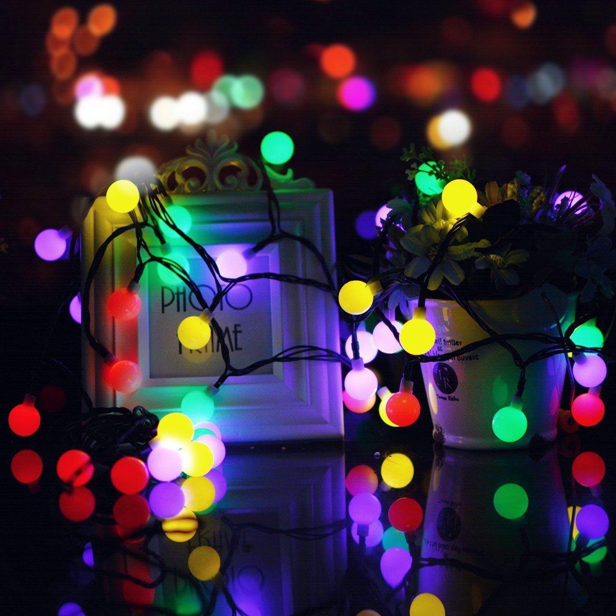 LED Color Changing Fairy Light Ball Shaped - 28 bulbs, LED Ball Shaped String Fairy Lights Multi-color, 28 LED Ball light, Party, Wedding decoration, Holiday lights